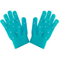 Handschoentjes met steentjes turquoiseblauw turquoise blauw
